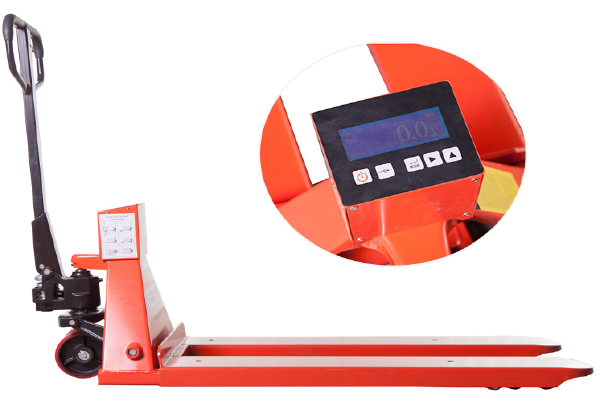Hydraulic pallet truck with scale